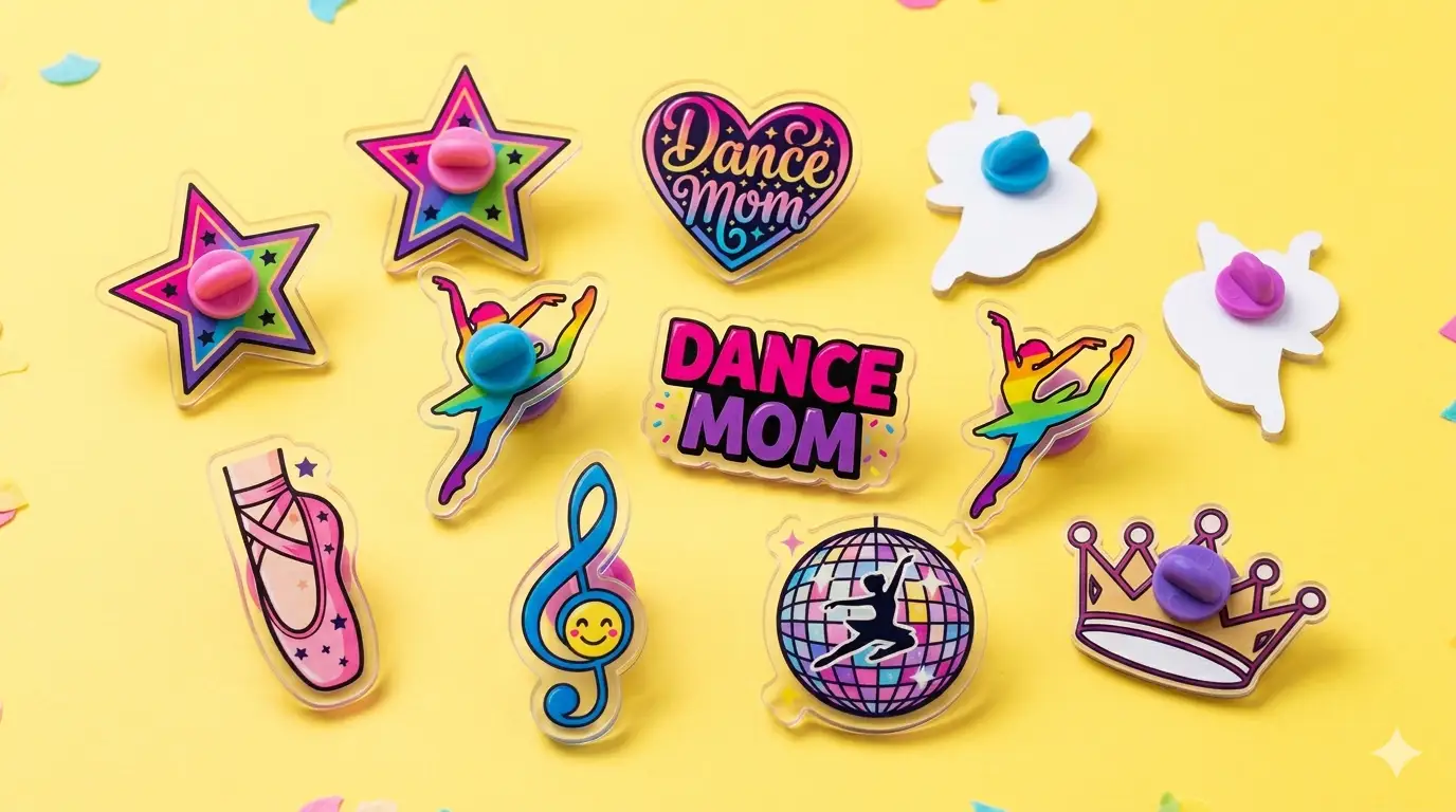 Custom acrylic dance pins
