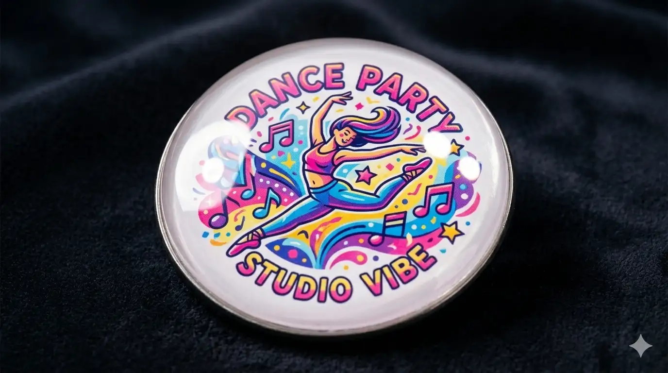 Custom printed dance pins