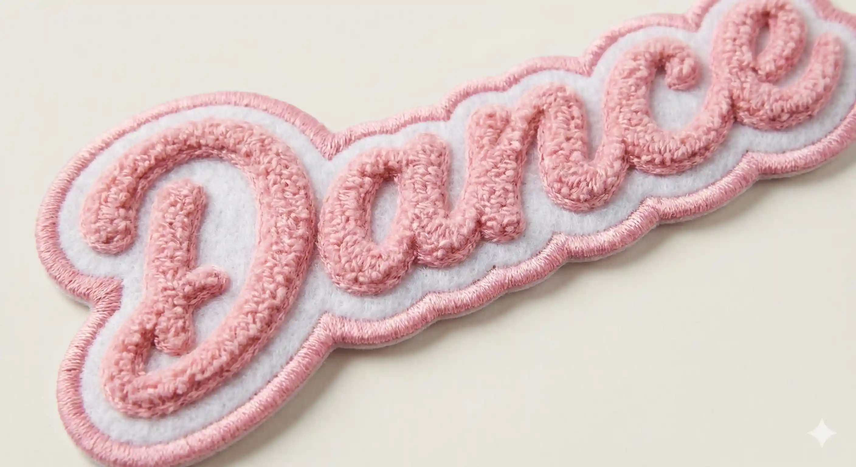 Custom chenille dance patch - varsity style for competition jackets and team hoodies